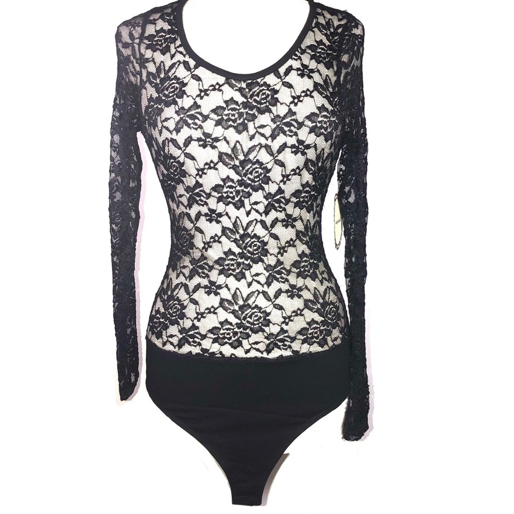 SKONHET BLACK LACE BODYSUIT